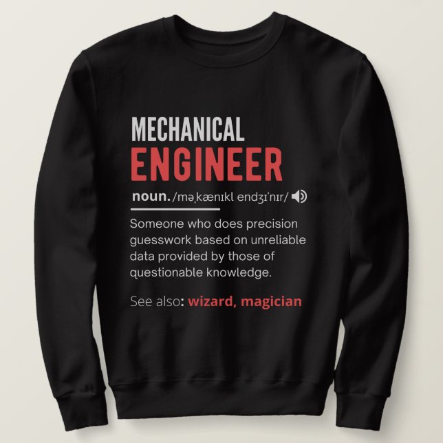 Mechanischer ENGINEER Sweatshirt (Design vorne)