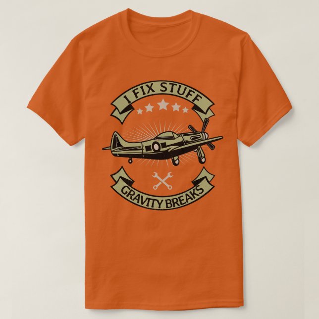 Mechanischer Flugzeugtechniker T-Shirt (Design vorne)