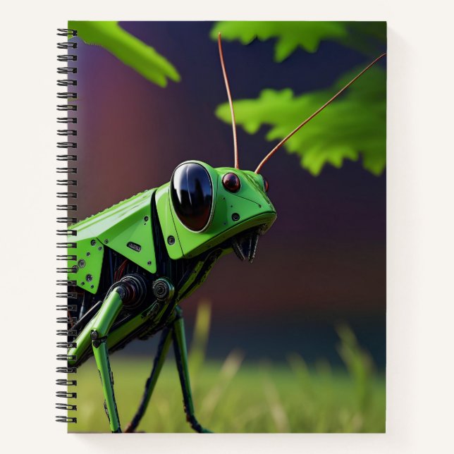 Mechanischer Grasshopper Notizbuch (Vorderseite)