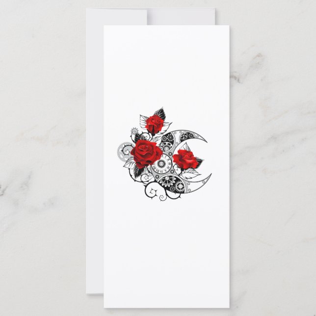 Mechanischer Halbmond mit Rote Rosen (Vorderseite)