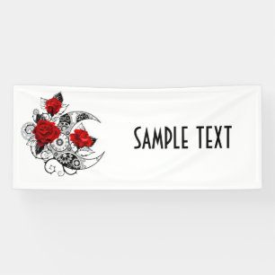 Mechanischer Halbmond mit Rote Rosen Banner