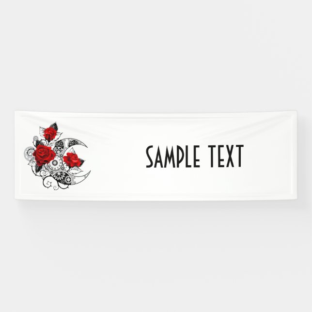 Mechanischer Halbmond mit Rote Rosen Banner (Horizontal)
