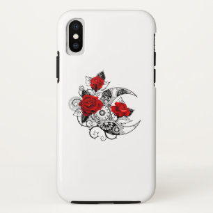 Mechanischer Halbmond mit Rote Rosen Case-Mate iPhone Hülle