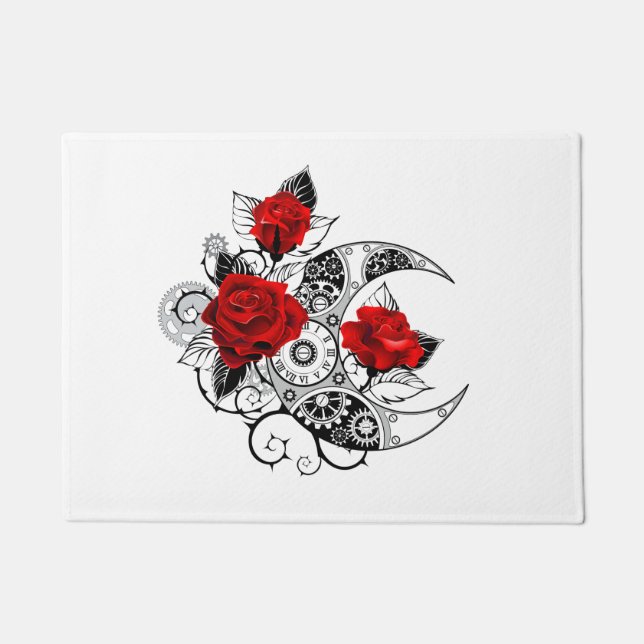Mechanischer Halbmond mit Rote Rosen Fußmatte (Vorderseite)