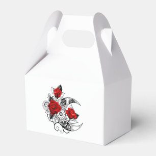 Mechanischer Halbmond mit Rote Rosen Geschenkschachtel
