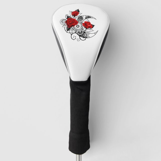 Mechanischer Halbmond mit Rote Rosen Golf Headcover (Vorderseite)