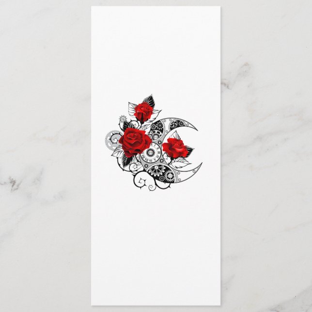 Mechanischer Halbmond mit Rote Rosen Hinweiskarte (Vorderseite)