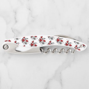 Mechanischer Halbmond mit Rote Rosen Kellnermesser