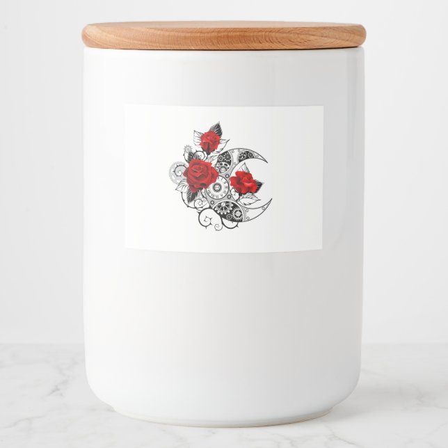Mechanischer Halbmond mit Rote Rosen Lebensmitteletikett (Vorderseite)