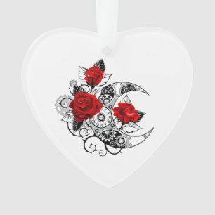 Mechanischer Halbmond mit Rote Rosen Ornament