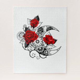 Mechanischer Halbmond mit Rote Rosen Puzzle