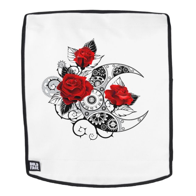 Mechanischer Halbmond mit Rote Rosen Rucksack (Abnehmbare Front)