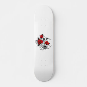 Mechanischer Halbmond mit Rote Rosen Skateboard