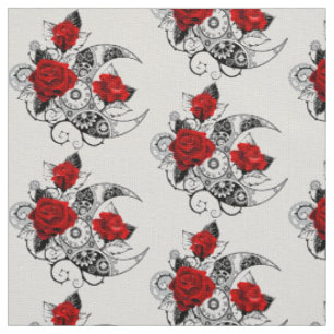 Mechanischer Halbmond mit Rote Rosen Stoff