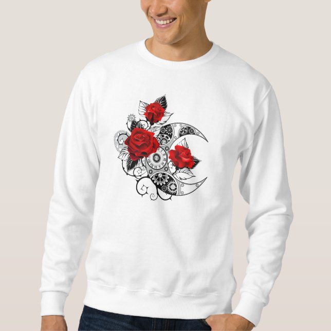 Mechanischer Halbmond mit Rote Rosen Sweatshirt (Vorderseite)