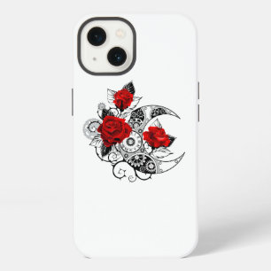 Mechanischer Halbmond mit roten Rosen iPhone 13 Hülle
