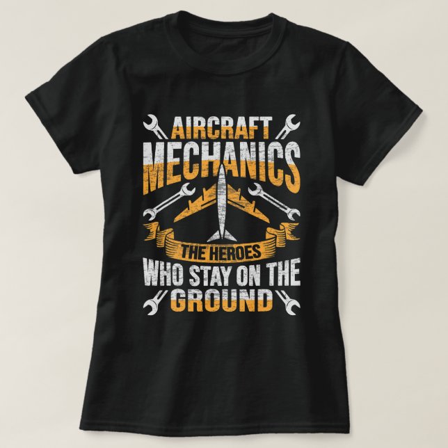 Mechanischer Heldendesign für Luftfahrzeuge eines  T-Shirt (Design vorne)
