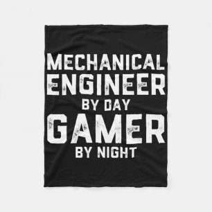 Mechanischer Ingenieur bei Tag, Gamer bei Nacht Me Fleecedecke