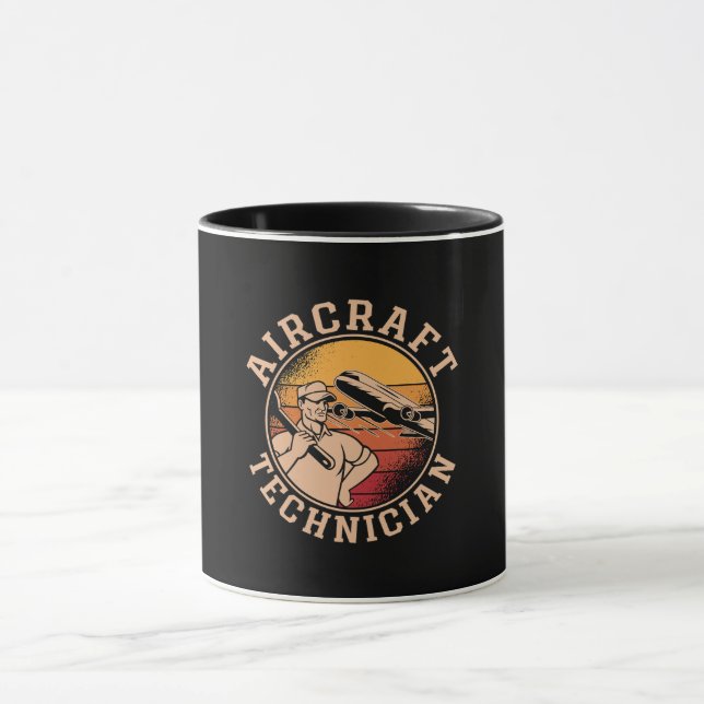 Mechanischer Luftfahrzeugtechniker Luftfahrt Tasse (Zentrum)