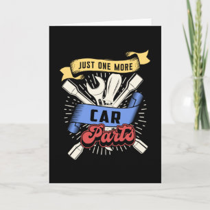 Mechanischer Motor von Autos Mechanik Retro Funny Karte