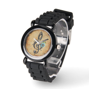 Mechanischer Notenschlüssel  Armbanduhr