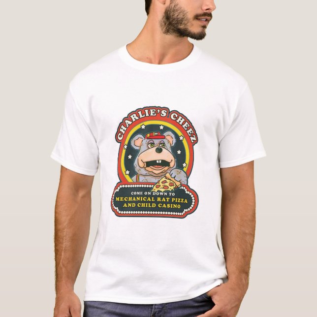 Mechanischer Rat Pizza & Child Casino T - Shirt (Vorderseite)