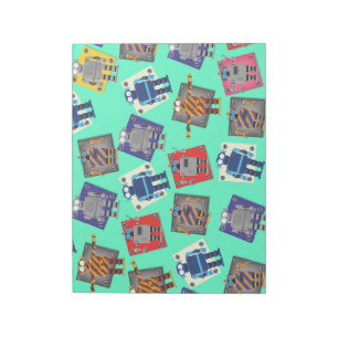 Mechanischer Roboter-Cartoon Notizblock