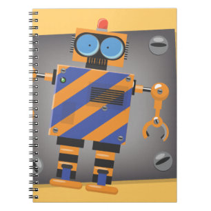 Mechanischer Roboter-Cartoon Notizblock