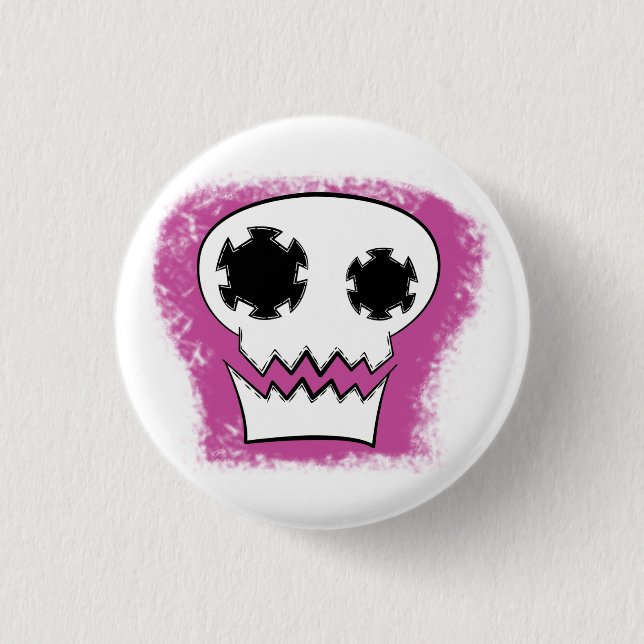 Mechanischer Schädel-Knopf Button (Vorderseite)