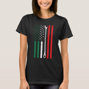 Mechanischer Schlüssel für die mexikanische Flagge T-Shirt