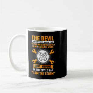 Mechanischer STHE-DEVIL, DER IN MEINEM ERDGEBIET A Kaffeetasse