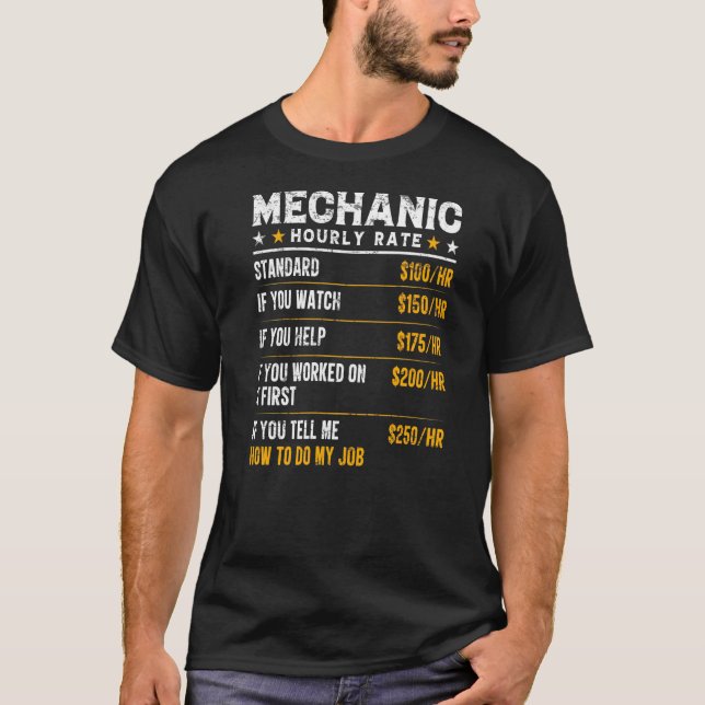 Mechanischer Stundenlohn T-Shirt (Vorderseite)