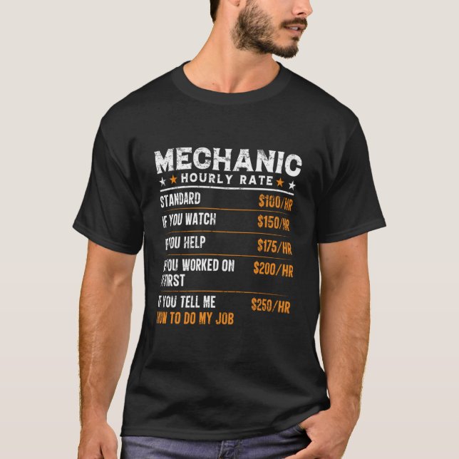 Mechanischer Stundenlohn T-Shirt (Vorderseite)