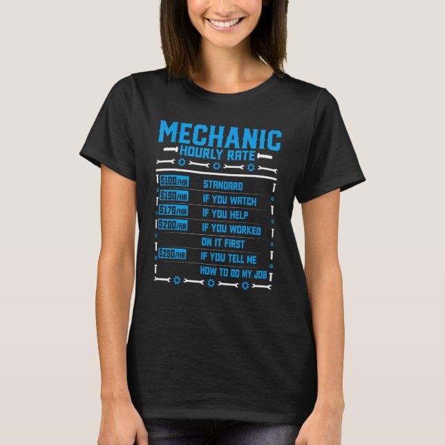 Mechanischer Stundensatz Auto T-Shirt (Vorderseite)