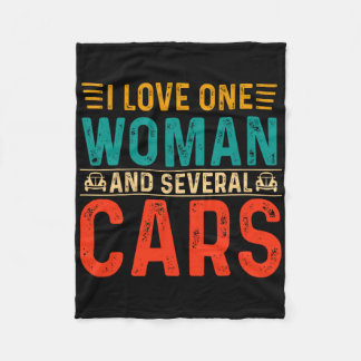 Mechanischer Vater I Liebe 1 Frau und mehrere Auto Fleecedecke