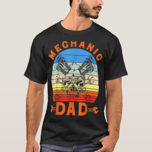 Mechanischer Vater Retro Vintage Art Sonnenunterga T-Shirt