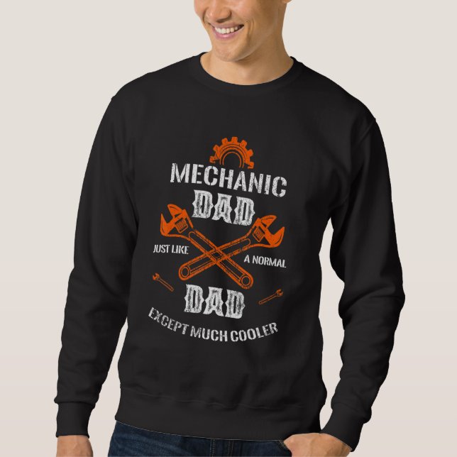 Mechanischer Vater von Mens Sweatshirt (Vorderseite)