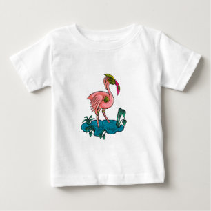 Mechanischer Vogel, rosa Flamingo Mecha Robot Baby T-shirt