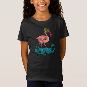 Mechanischer Vogel, rosa Flamingo Mecha Robot T-Shirt