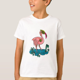 Mechanischer Vogel, rosa Flamingo Mecha Robot T-Shirt