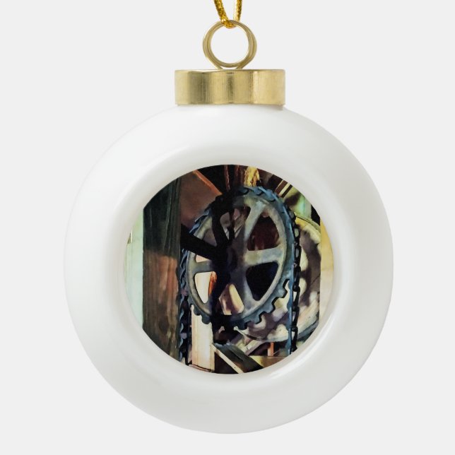 Mechanischer Vorteil Keramik Kugel-Ornament (Vorderseite)