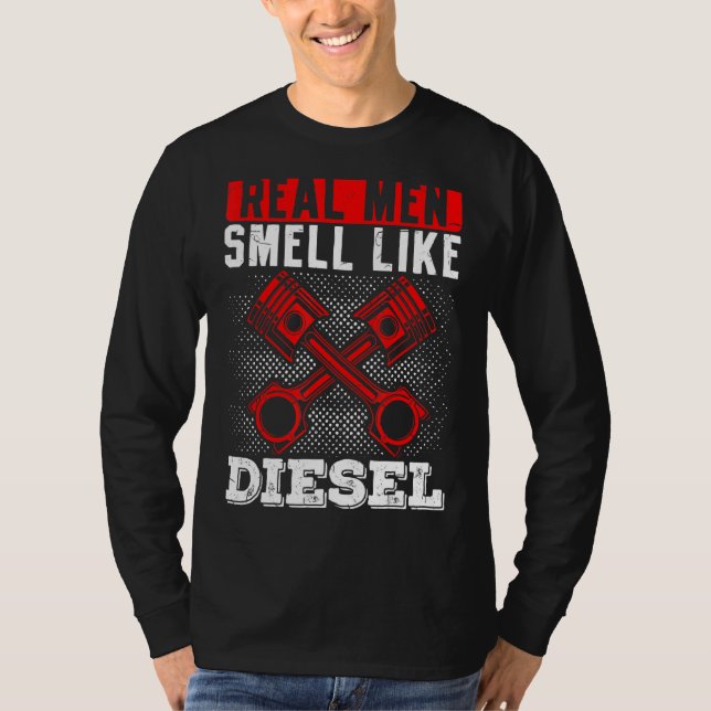 Mechanisches Auto, das echte Männer fixiert, riech T-Shirt (Vorderseite)