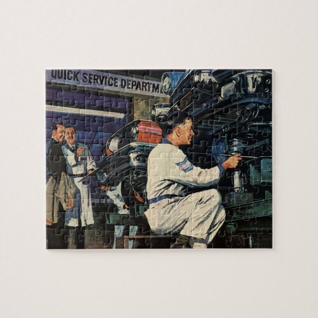 Mechanisches Auto für Vintage Car Repair Puzzle (Horizontal)