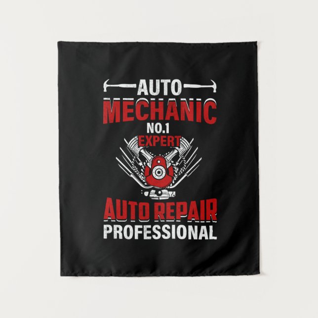 Mechanisches Auto Nr. 1 Sachverständiger Wandteppich (Vorderseite)