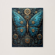 Mechanisches Blau-Monarch-Schmetterling-Puzzle