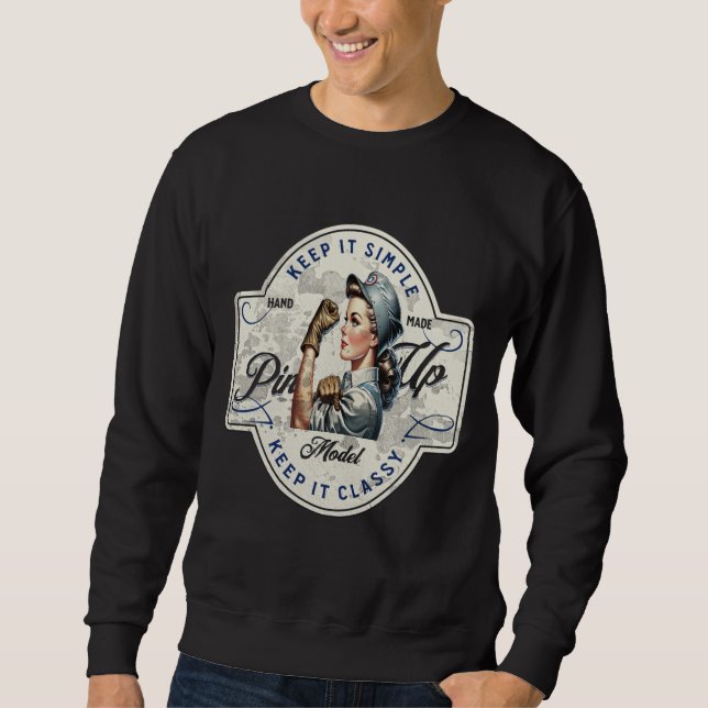 Mechanisches Button Sweatshirt (Vorderseite)