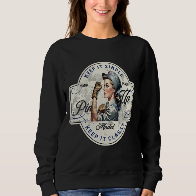 Mechanisches Button Sweatshirt (Vorderseite)