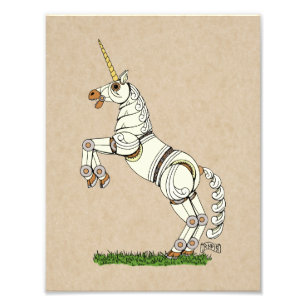Mechanisches Einhorn Fotodruck