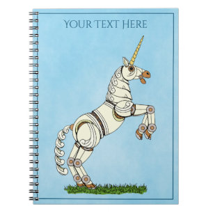 Mechanisches Einhorn Notizblock