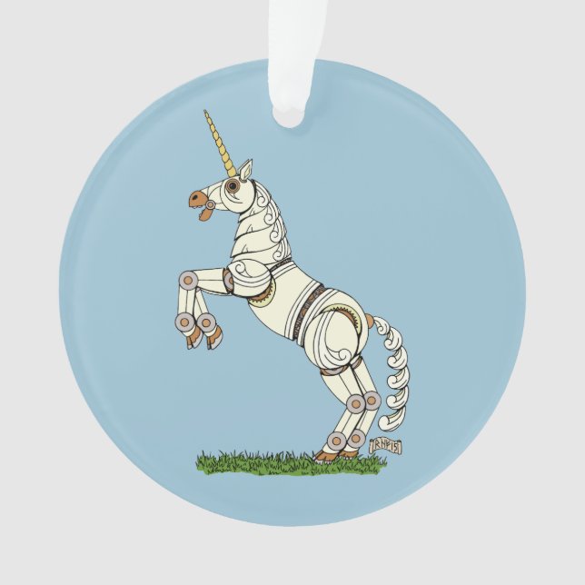 Mechanisches Einhorn Ornament (Vorderseite)